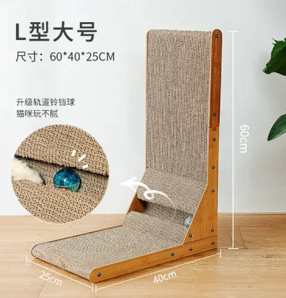L-Shaped Cat Scratching Board